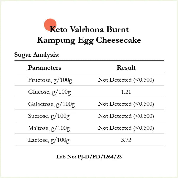 Keto Valrhona Burnt Kampung Egg Cheesecake
