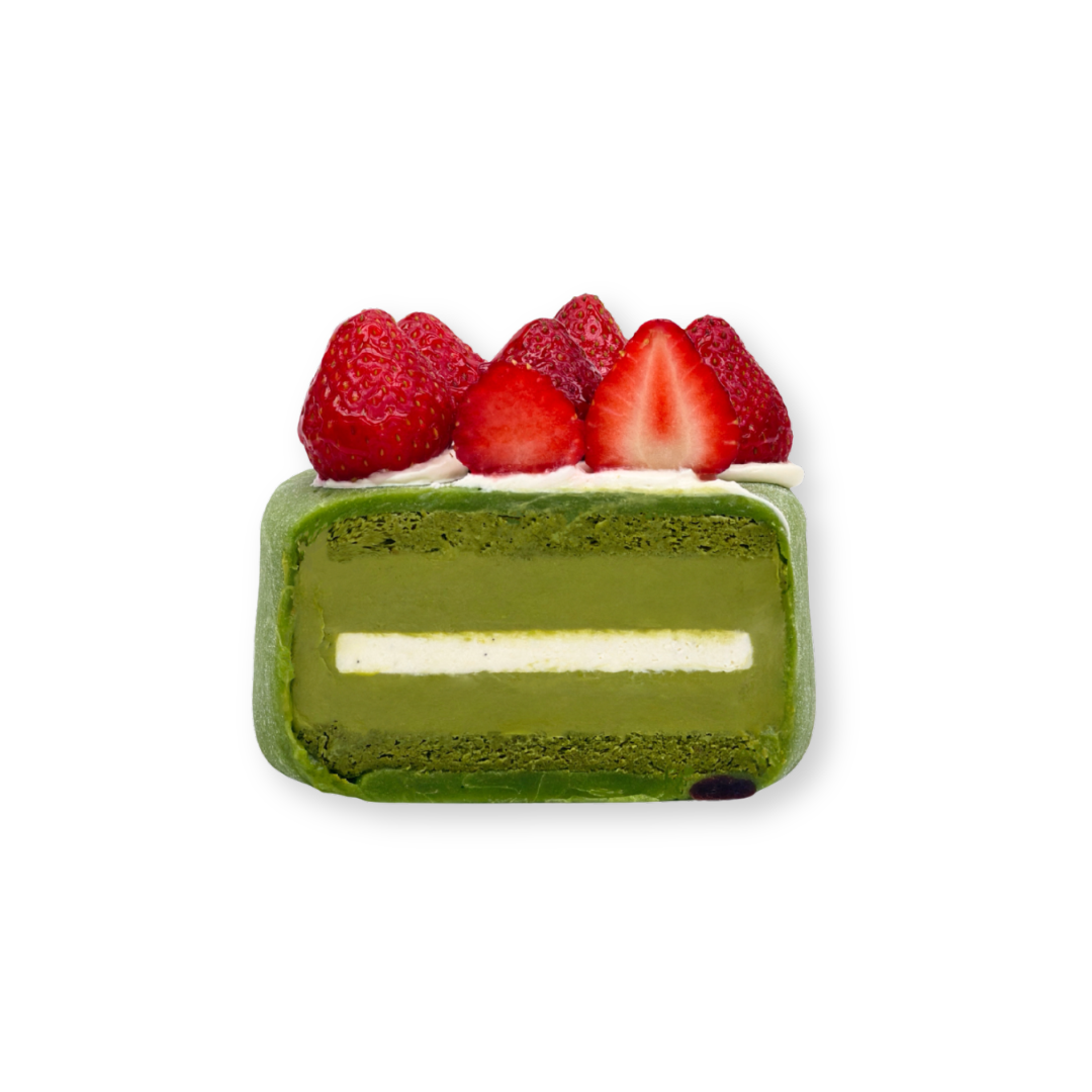 Sugarless Mochi Matcha Cake