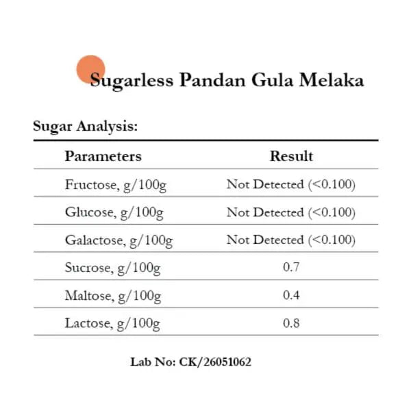 Sugarless Pandan Gula Melaka