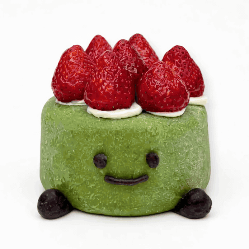 Sugarless Mochi Matcha Cake